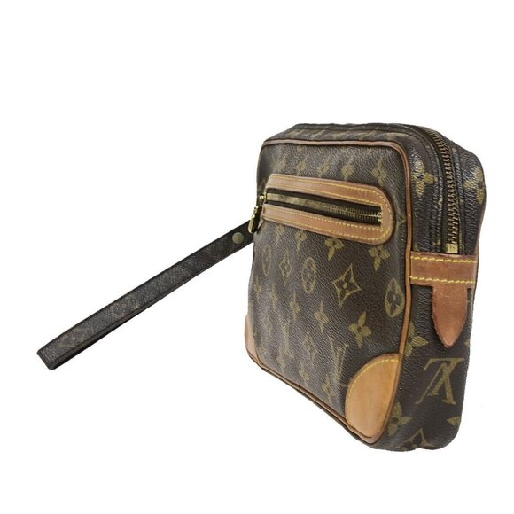 LOUIS VUITTON Marly Dragonne GM Clutch Hand Bag Monogram Brown - Picture 2 of 14